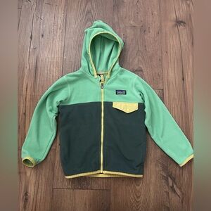 PATAGONIA Micro D Snap-T Fleece Jacket (size 3T) green yellow